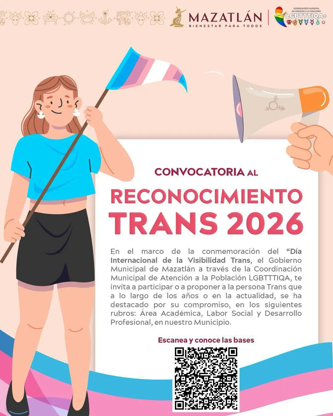 $!Convocan al Reconocimiento Trans 2026 en el marco del Día de la Visibilidad Trans