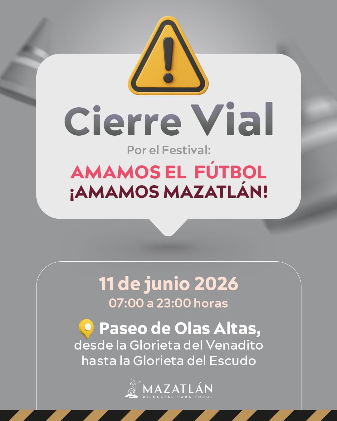 $!Cerrarán este jueves la zona de Olas Altas por el Festival ‘Amamos el Futbol’