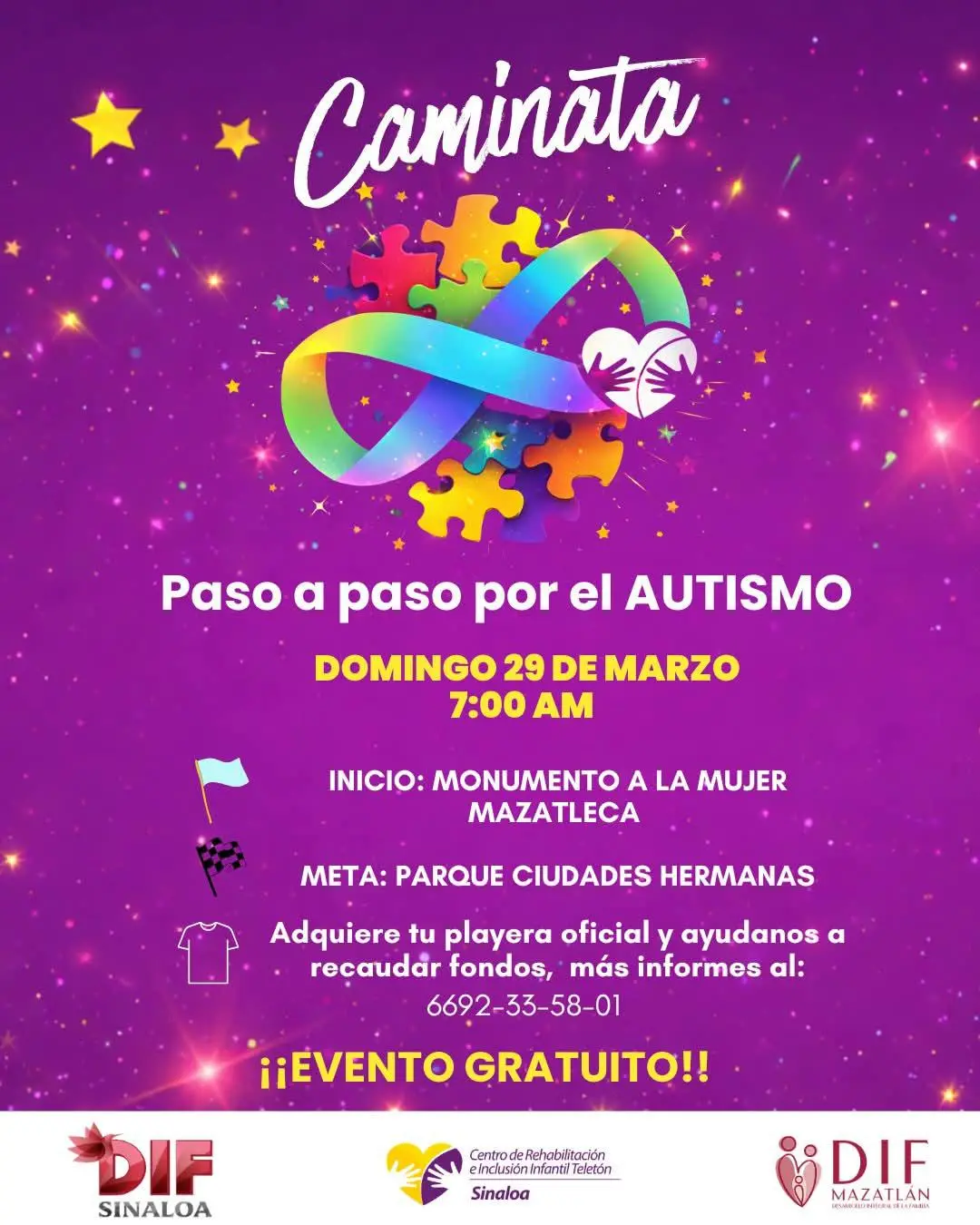 $!Prepara CRIT Sinaloa su segunda Caminata ‘Paso a Paso por el Autismo’