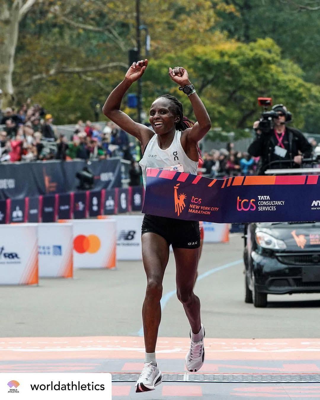 $!Obiri pulveriza récord y Kipruto gana en foto finish: Kenia arrasa en el Maratón de Nueva York 2025