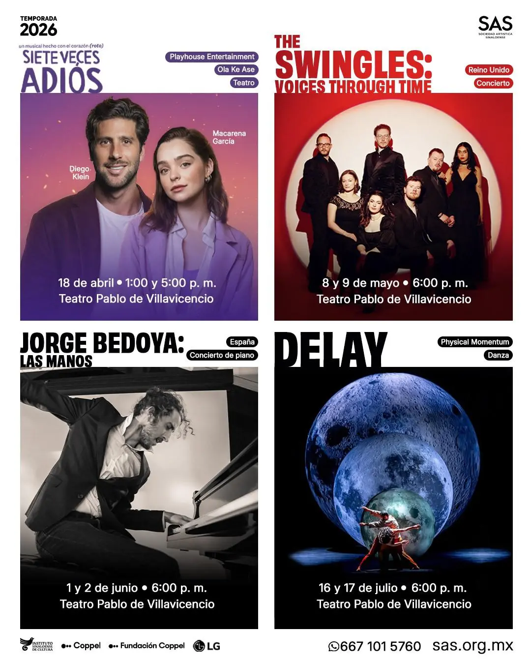 $!Las obras que se presentarán durante la temporada.