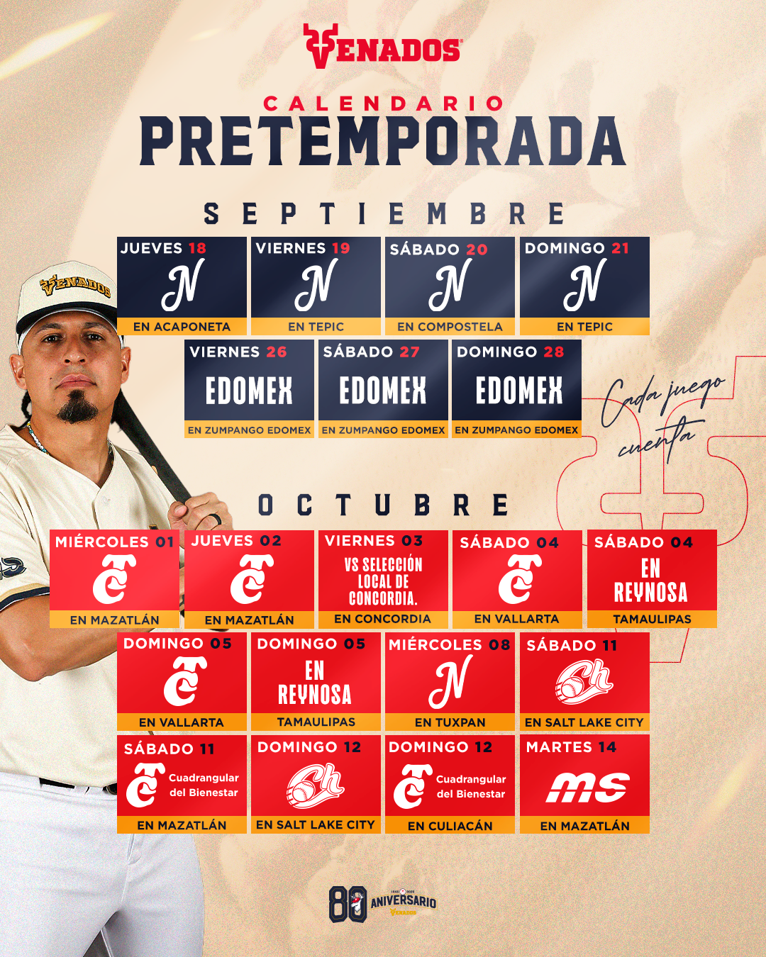 $!Venados de Mazatlán detalla sus partidos de pretemporada