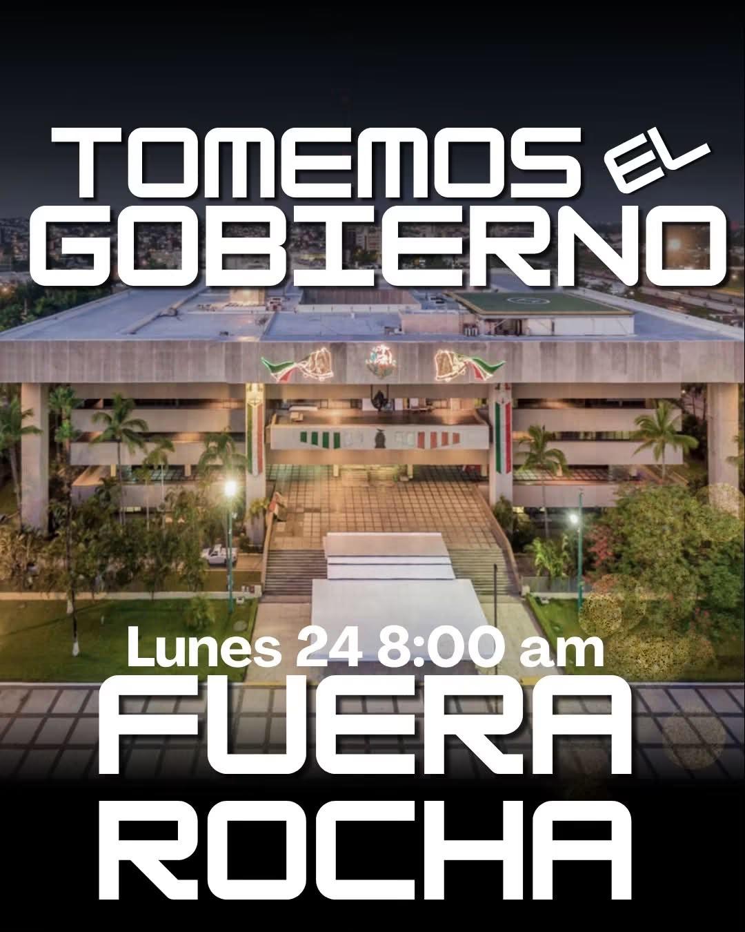 $!Convocan a manifestación contra regreso de Rocha Moya al Gobierno de Sinaloa