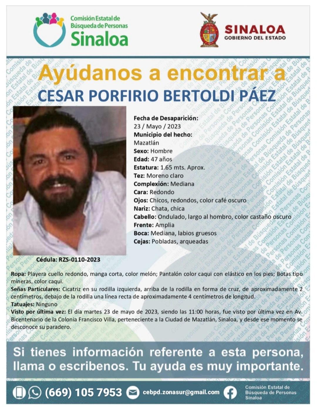$!Reportan dos desaparecidos en Mazatlán; son César y Víctor