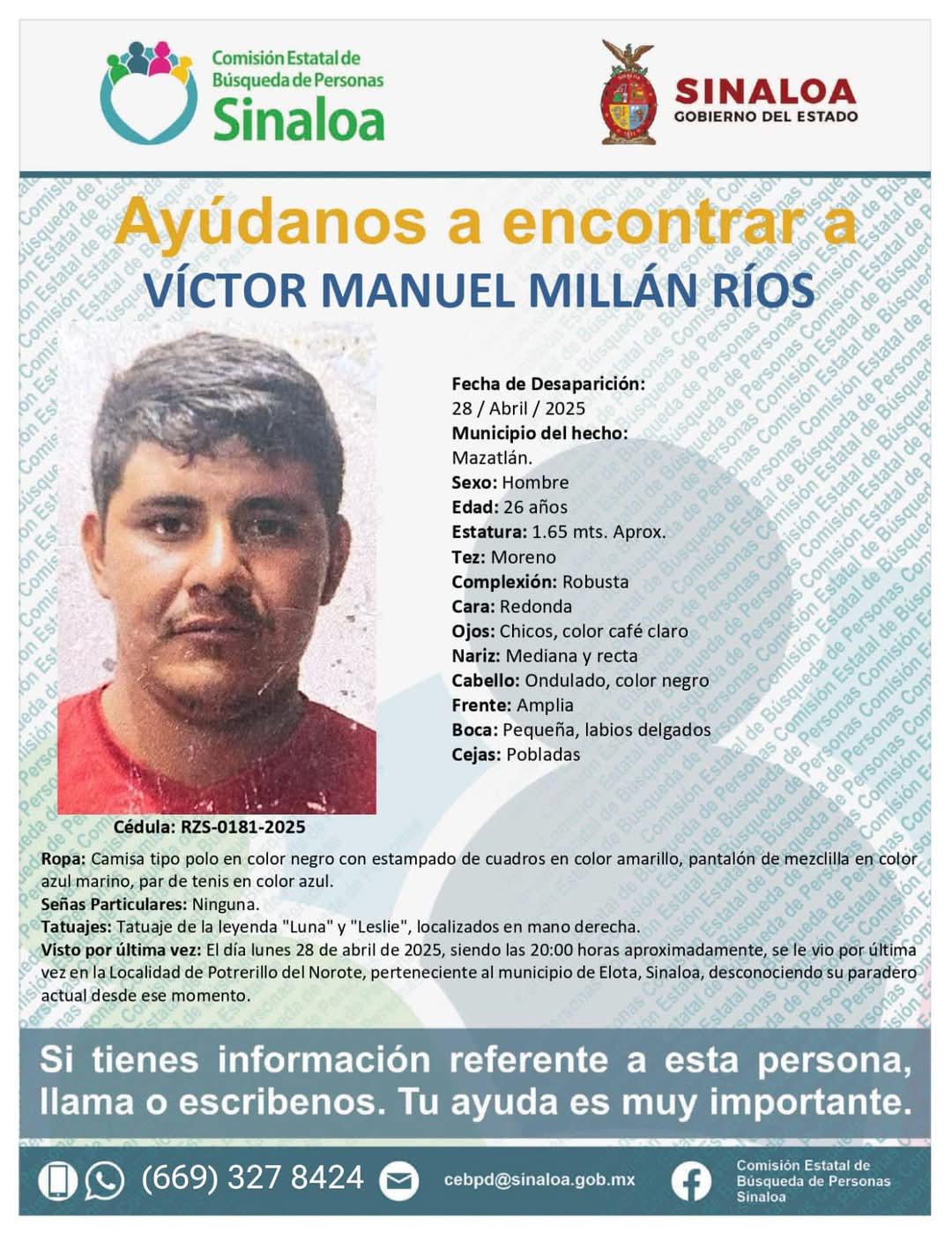 $!Buscan a tres hombres desaparecidos en distintos municipios de Sinaloa