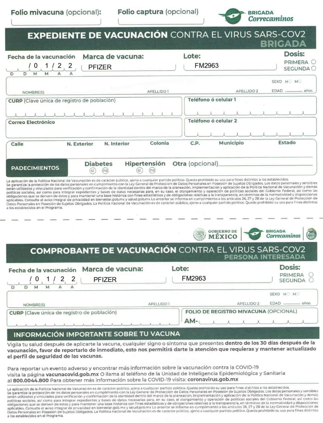 $!Página de ‘Mi Vacuna’ no permite registro de menores de 14 años; Bienestar publica expediente para ser llenado
