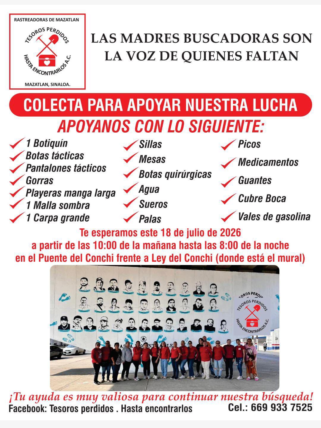 $!Convoca colectivo Tesoros Perdidos. Hasta Encontrarlos a la solidaridad ciudadana para fortalecer labores de búsqueda