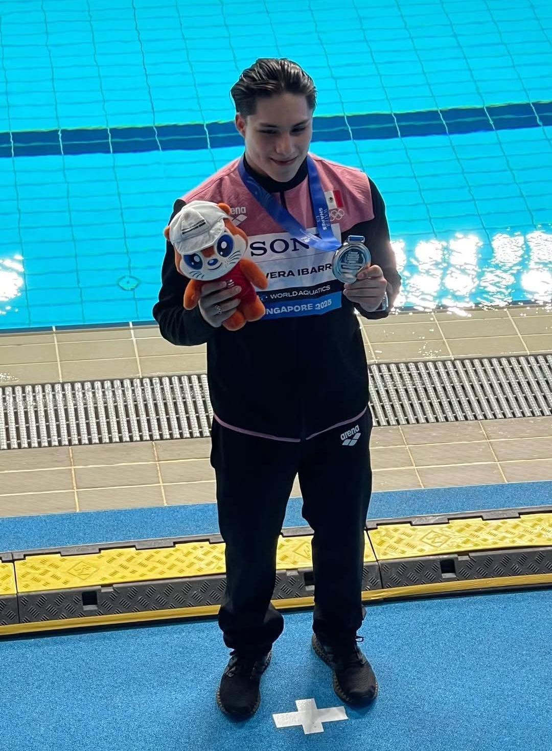 $!Osmar Olvera logra su segunda plata en el Mundial de Deportes Acuáticos Singapur 2025