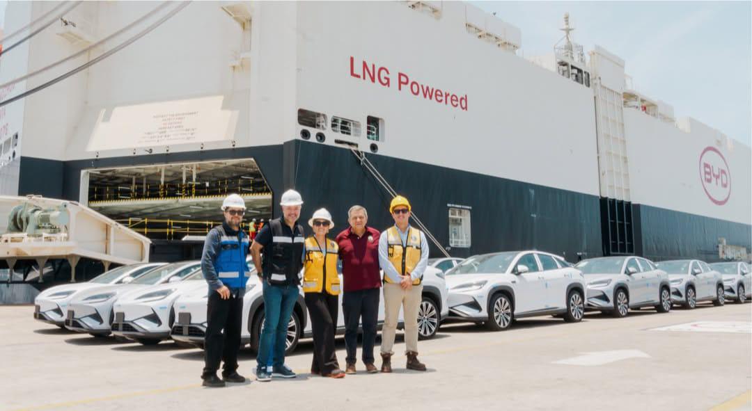 $!Llega a Mazatlán el buque chino BYD Changzhou