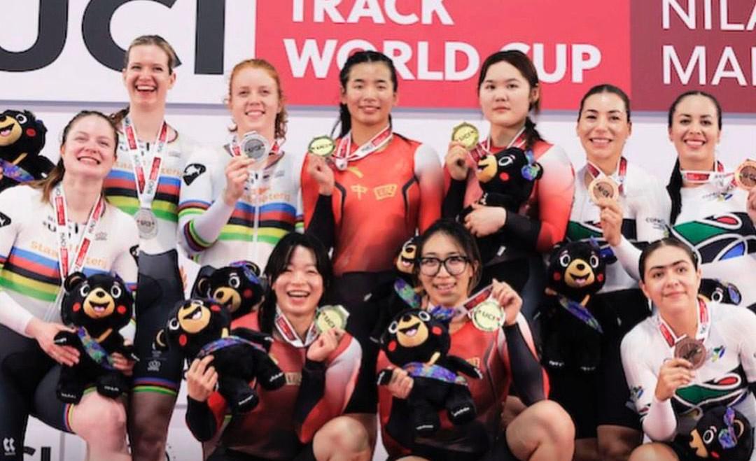 $!Luz Daniela Gaxiola lidera el podio para México en la Copa del Mundo de Ciclismo de Pista