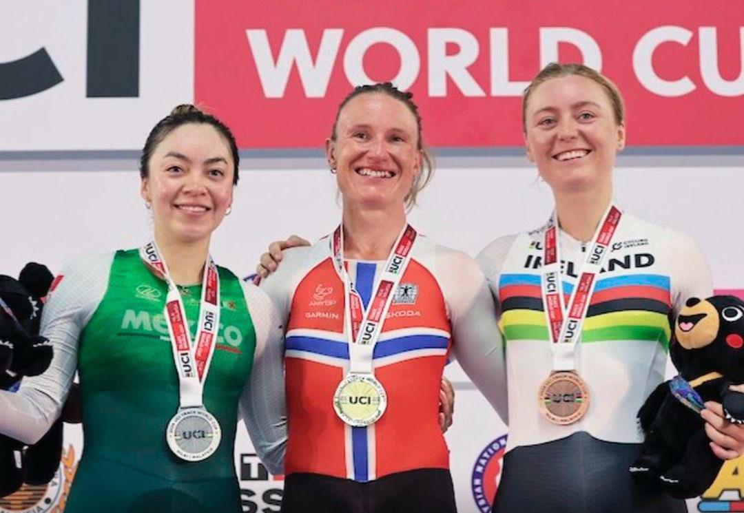 $!Luz Daniela Gaxiola lidera el podio para México en la Copa del Mundo de Ciclismo de Pista