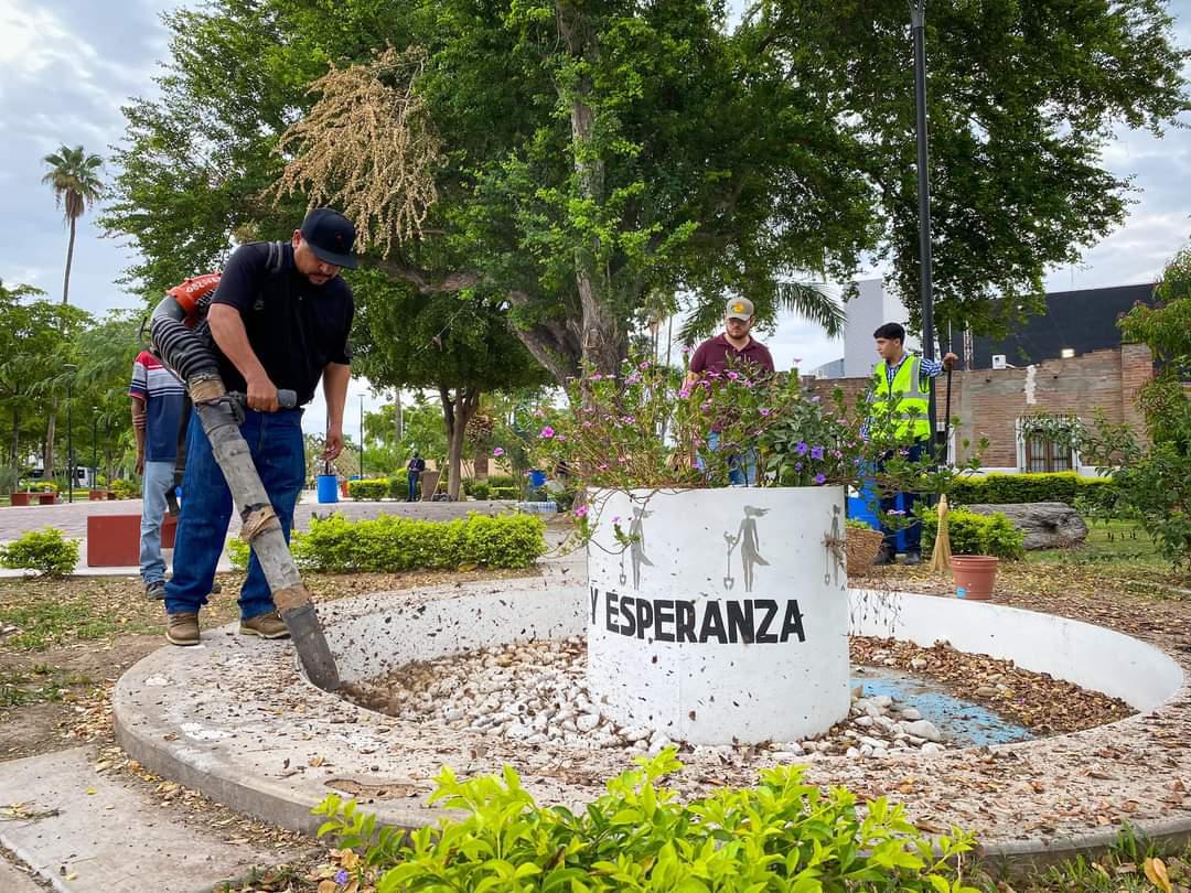 $!Ángel recupera los espacios públicos en Ahome con su Proyecto Esmeralda