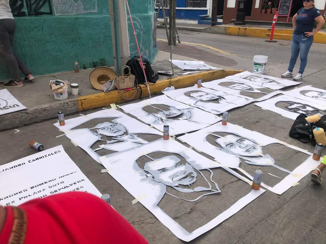 $!Pintan mural por los desaparecidos en Mazatlán