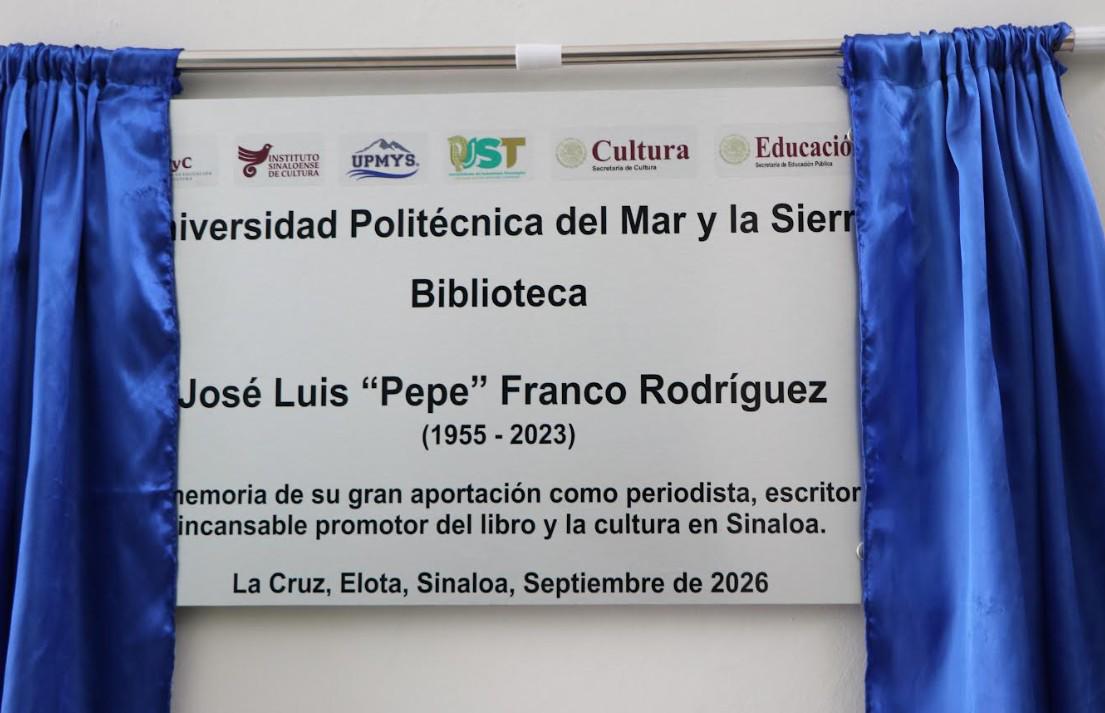$!‘Pepe’ Franco, orgullosamente elotense, deja su nombre en la Biblioteca de la UPMYS