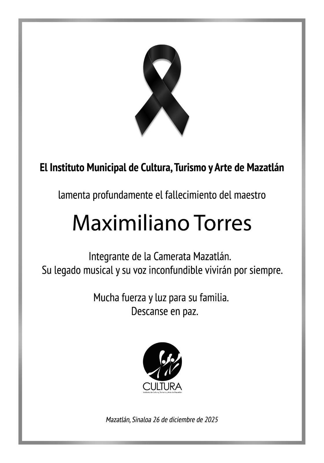 $!Fallece Maximiliano Torres, integrante de la Camerata Mazatlán