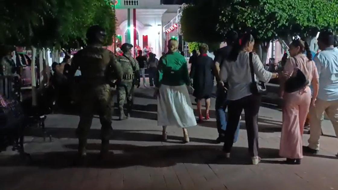 $!Pese a fuerte operativo de seguridad, Alcalde de Escuinapa dará el Grito ante pocos asistentes