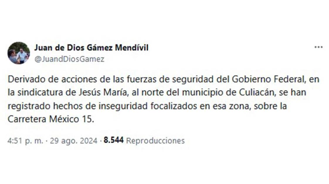 Llama Alcalde de Culiacán a conservar la calma por violencia registrada ...