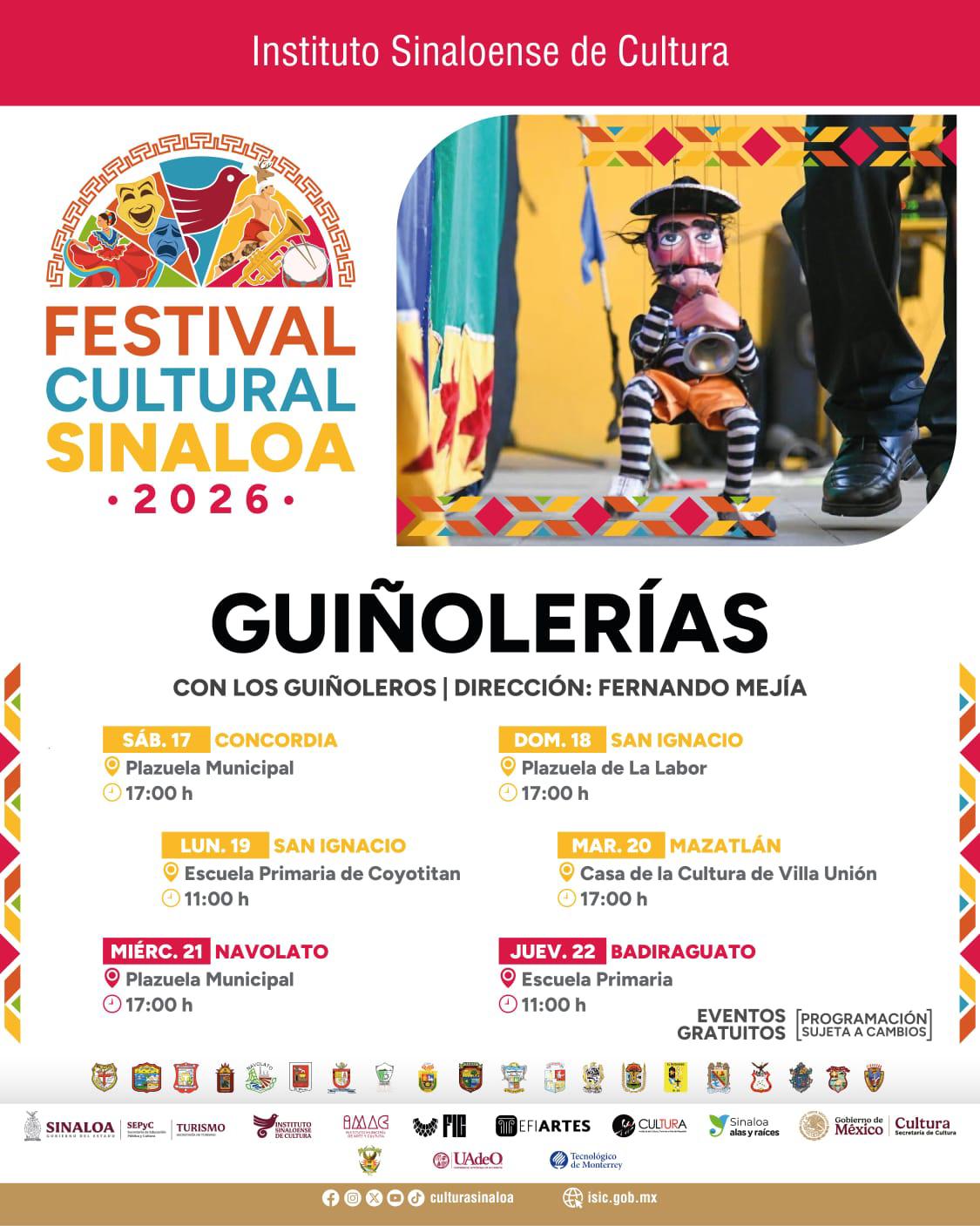 $!La compañía Los Guiñoleros presentará Guiñolerías el martes 20 de octubre en la Casa de la Cultura Sixto Osuna, en Villa Unión.