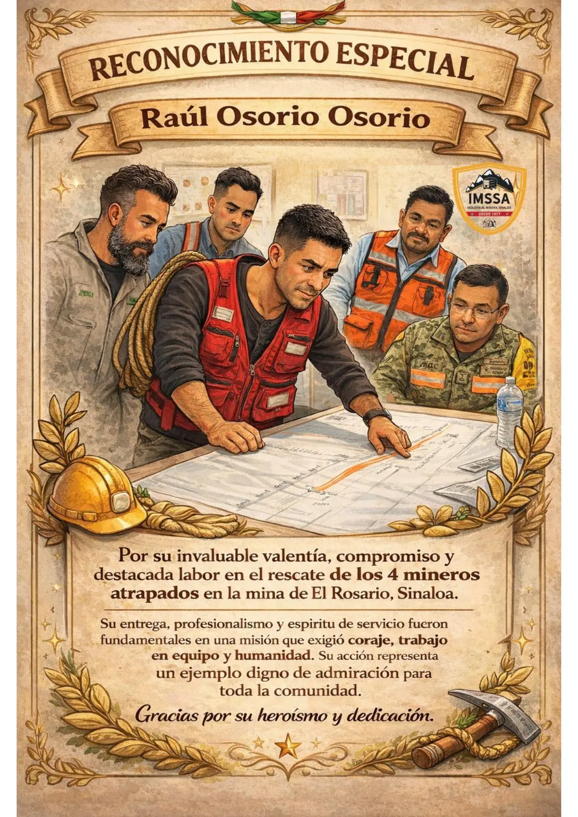 $!Minero Isidro Beltrán cumple 22 días atrapado en la mina Santa Fe, en Rosario