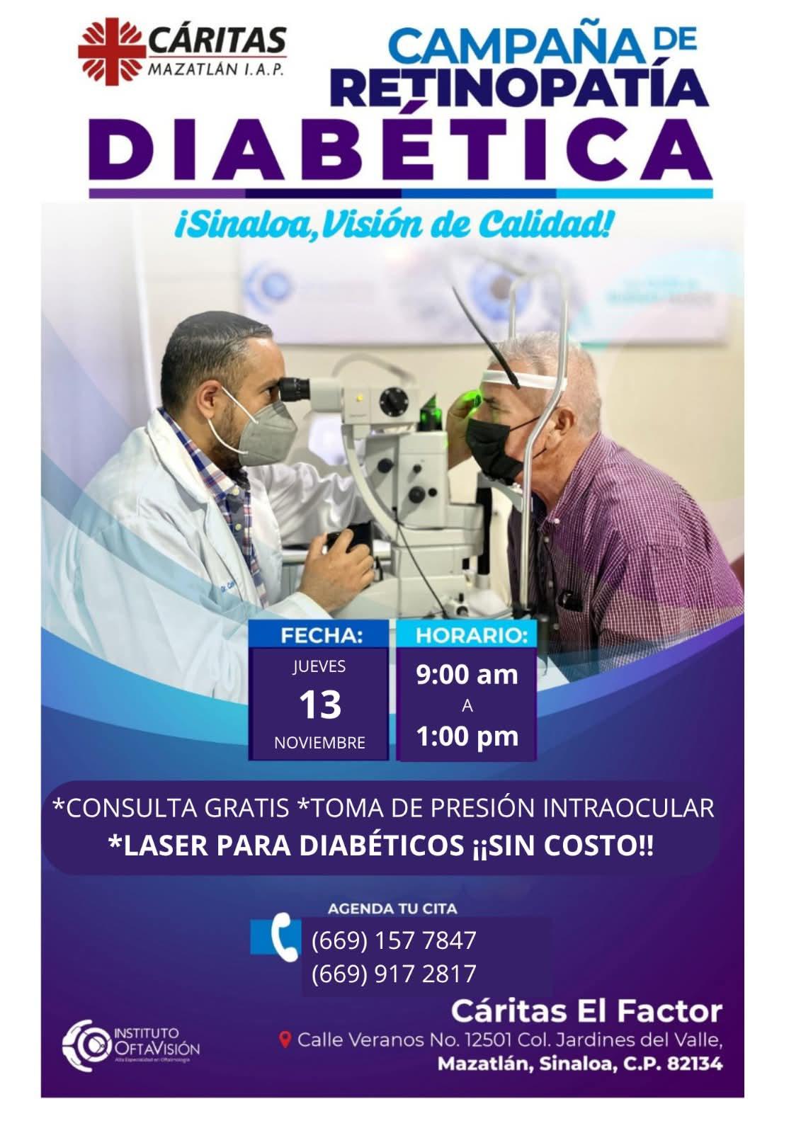 $!Invita Cáritas IAP Mazatlán a participar en su nueva campaña contra la Retinopatía diabética
