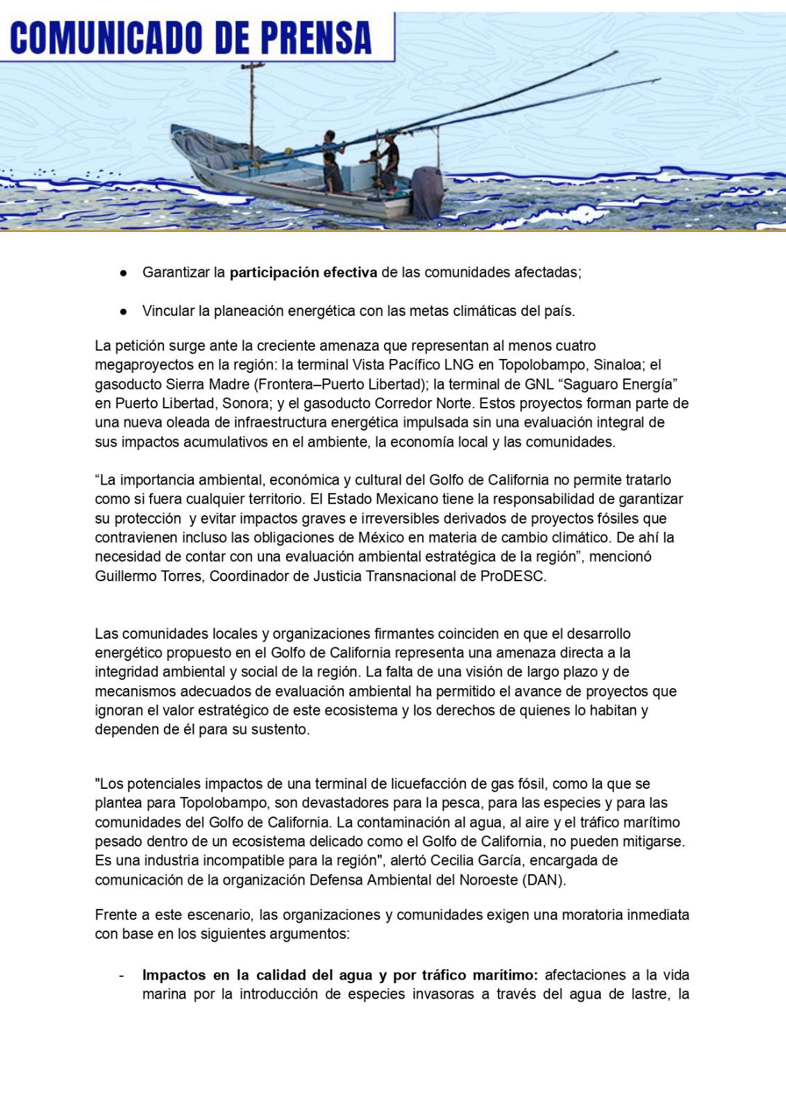 $!Piden a Sheinbaum aplazar construcción de planta de gas licuado en Topolobampo