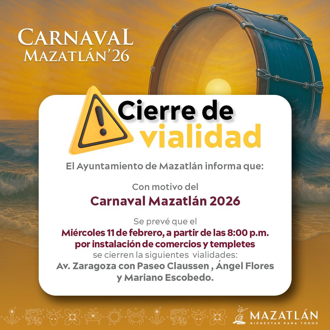 $!Por instalación de templetes y carpas, zona de Olas Altas tendrá cierre a la circulación