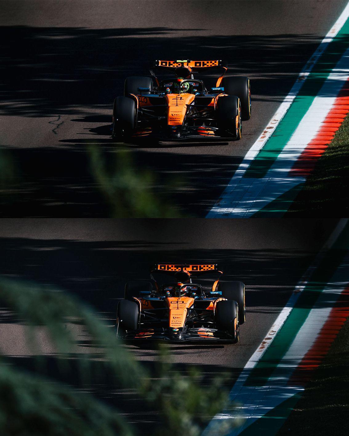 $!McLaren domina las primeras prácticas libres en el GP de Emilia Romagna