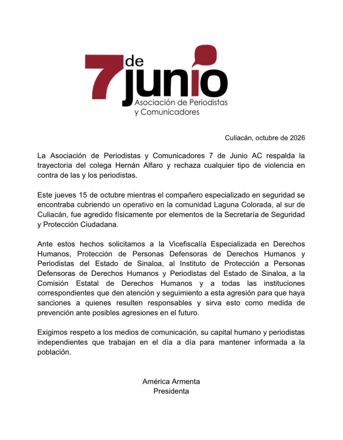 $!Agreden a periodista de El Debate y asociaciones condenan ataque de la SSPC