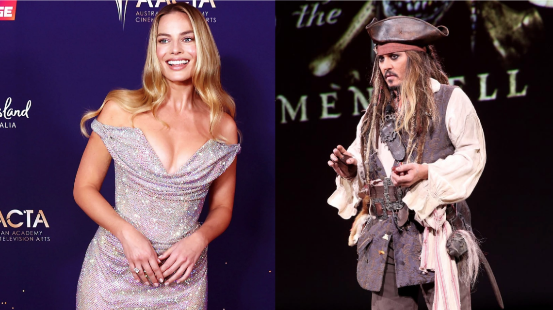 Margot Robbie y Johnny Depp.