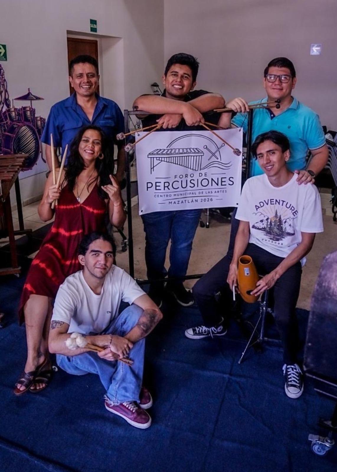 $!Integrantes del Foro de Percusiones CMA, proyecto impulsado por Max Carreón junto a músicos egresados del CMA.