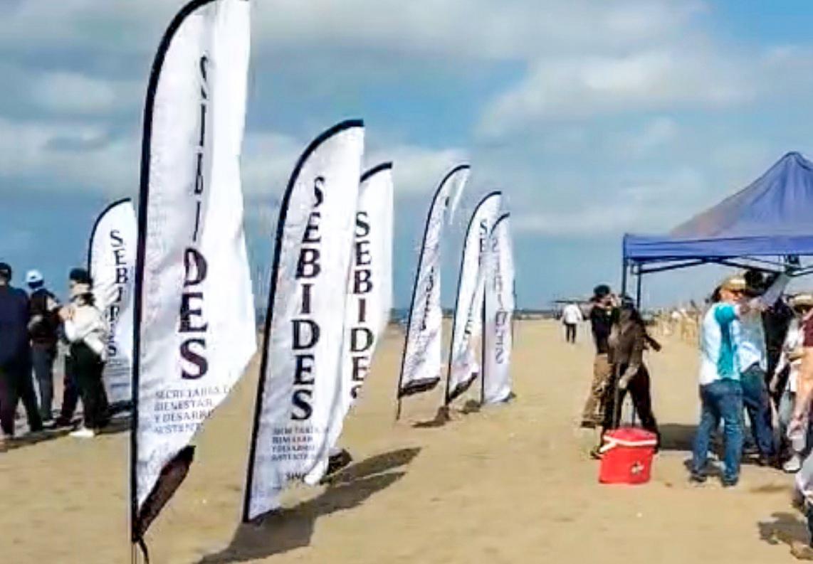 $!Por un medio ambiente sano, SEBIDES impulsa limpieza de playas en Bellavista, Guasave