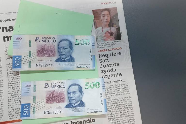 Diazteca le dona mil pesos a San Juanita, quien se encuentra delicada de salud