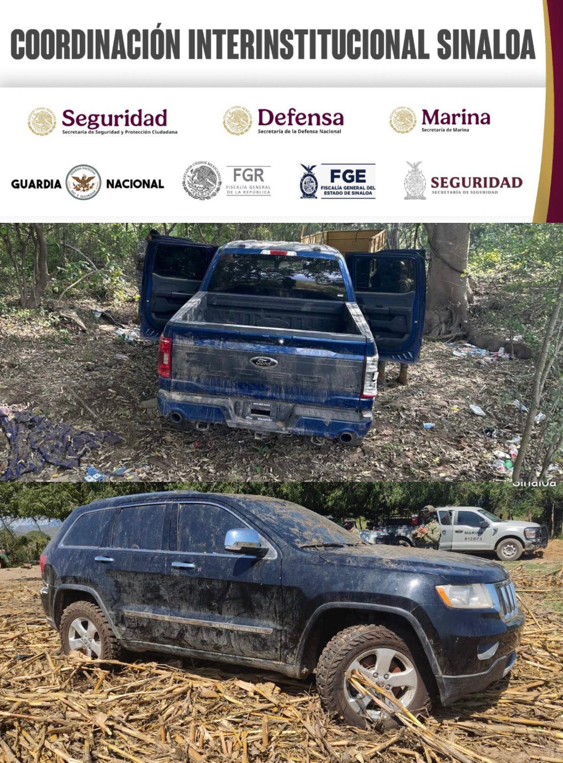 $!Asegura Marina arsenal, explosivos y vehículos robados durante operativo en Mazatlán