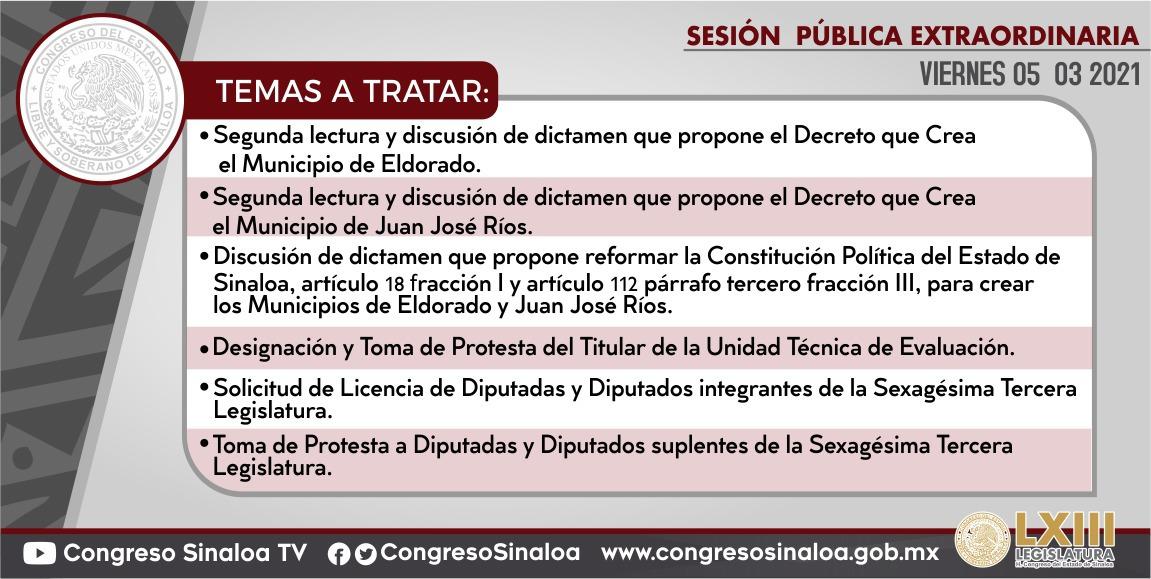 $!Llama Congreso de Sinaloa a sesión extraordinaria; habrá desbandada para ir a elecciones