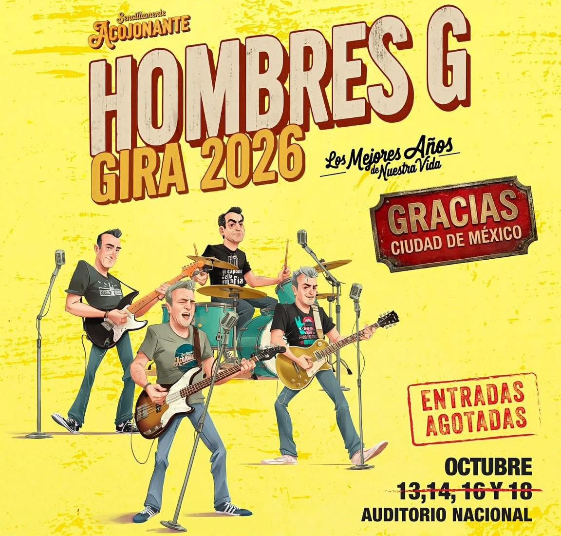 $!Con cuatro fechas agotadas, Hombres G se reencuentra con el público mexicano en el Auditorio Nacional.