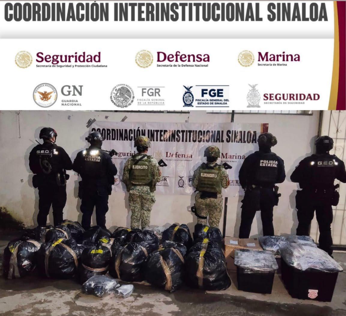 $!Aseguran más de 2 mil productos con mariguana y 35 mil cigarrillos en Mazatlán