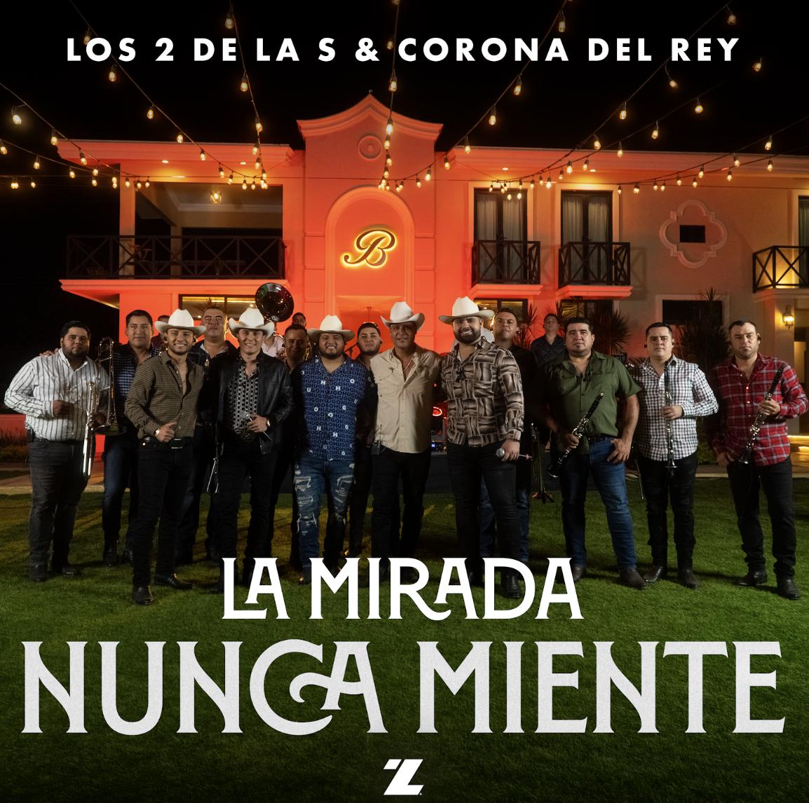 $!Los 2 de la S continúan sumando éxitos con el relanzamiento de “La Mirada Nunca Miente”, uno de los temas más emblemáticos de su repertorio, aquí Omar Tarazón y Johnny Zazueta junto a los integrantes de la Banda Corona del Rey.
