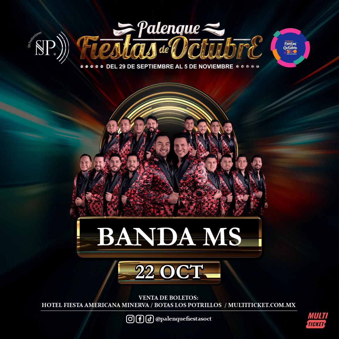 $!Este b22 de octubre la Banda MS en las Fiestas de Octubre de Guadalajara.