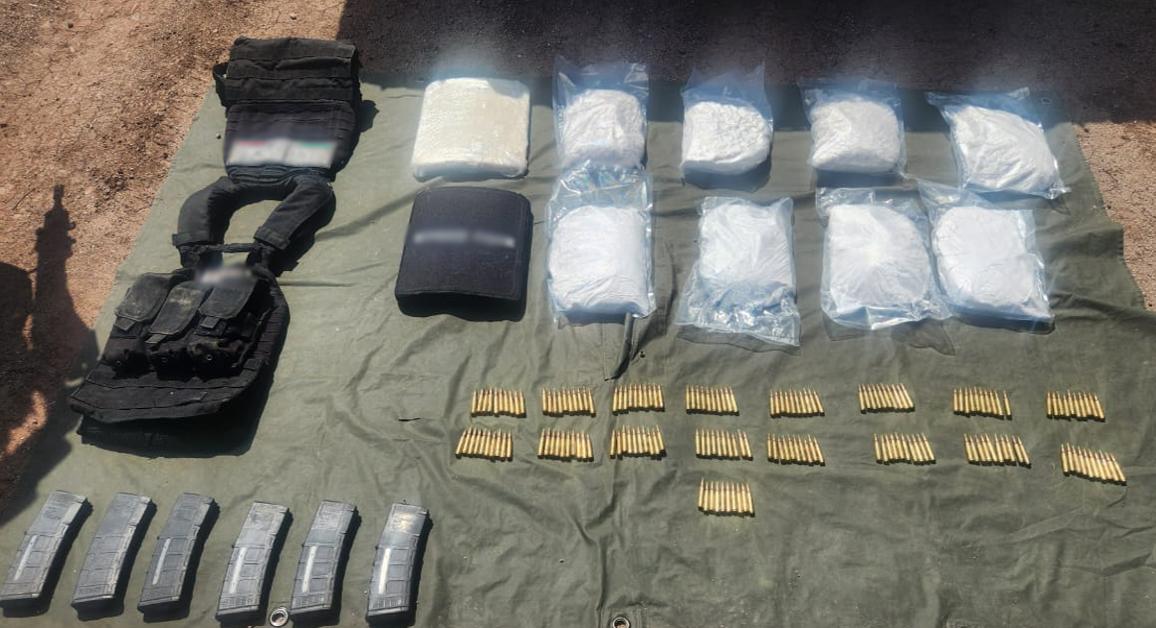 $!Ejército decomisa fentanilo y equipo táctico en El Platanar, Mocorito
