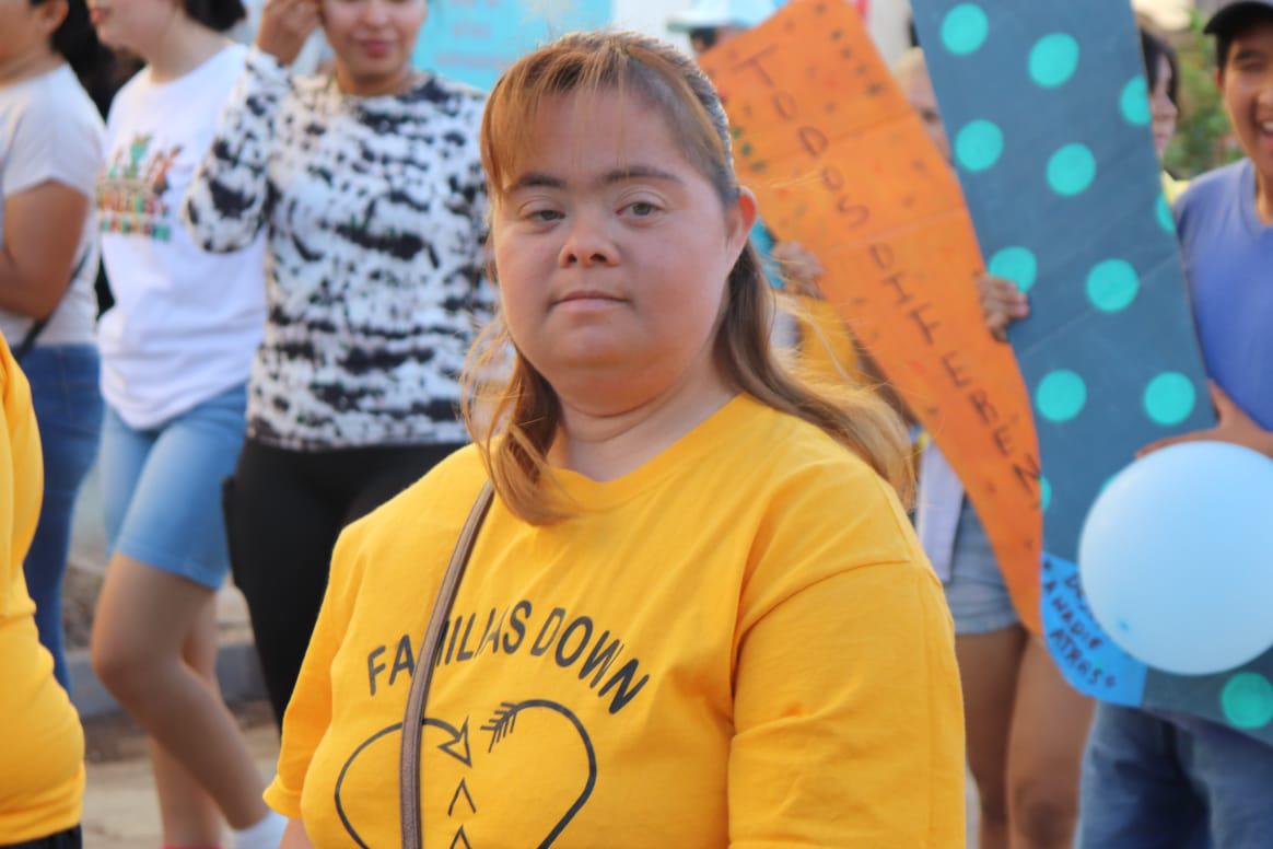 $!Marchan en Escuinapa en conmemoración del Día Mundial del Síndrome de Down