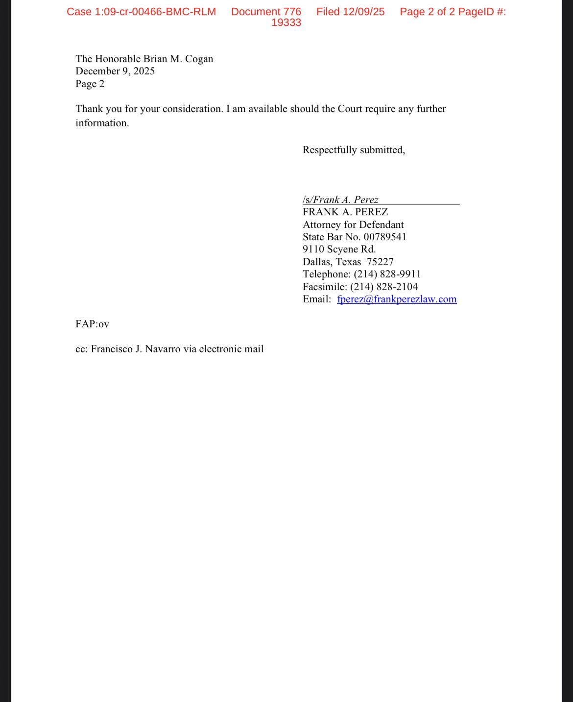 $!Defensa de ‘El Mayo’ Zambada pide aplazar sentencia hasta abril