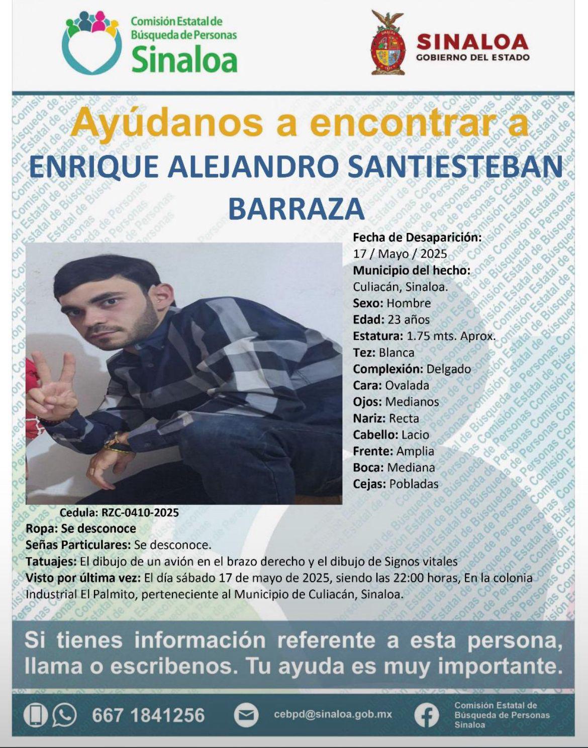 $!Buscan a tres miembros de una familia en colonia Industrial El Palmito, Culiacán