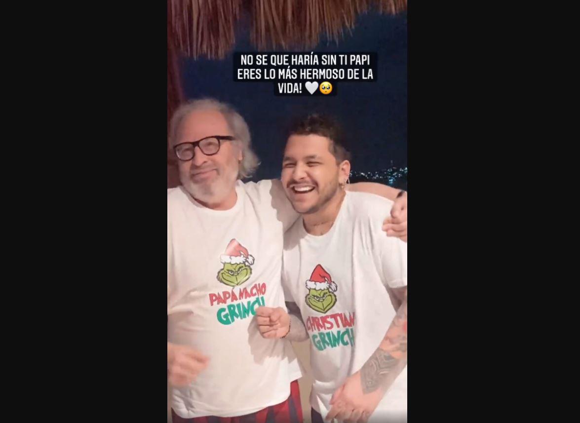 $!El papá de Belinda con su próximo yerno, Christian Nodal.