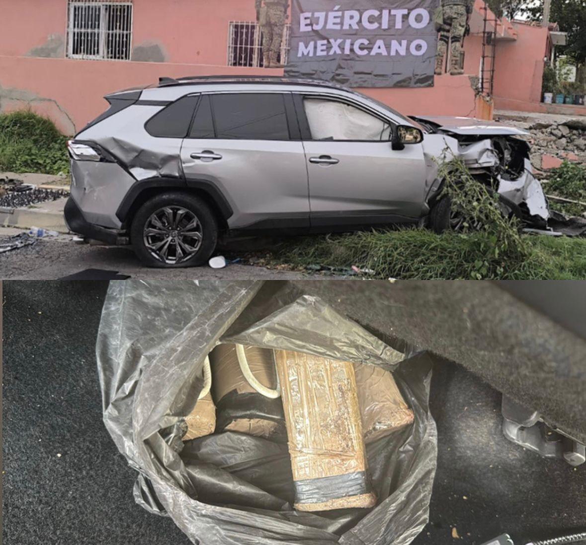 $!Camioneta asegurada por el Ejército en la colonia Libertad en Culiacán, traía explosivos, armas y ponchallantas