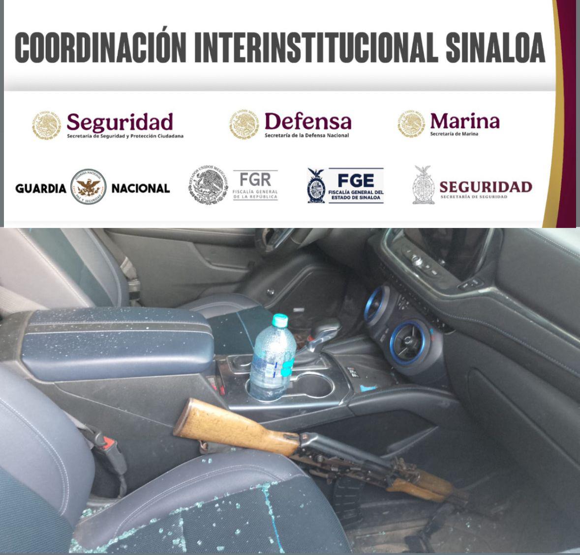 $!Arsenal, chalecos blindados y vehículos robados: nuevo hallazgo de fuerzas federales en Navolato