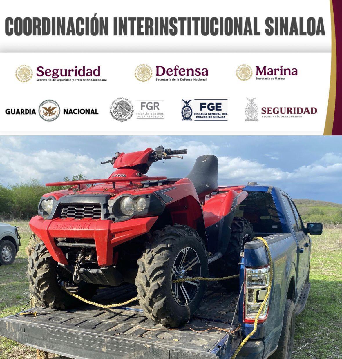 $!Asegura Marina arsenal, explosivos y vehículos robados durante operativo en Mazatlán