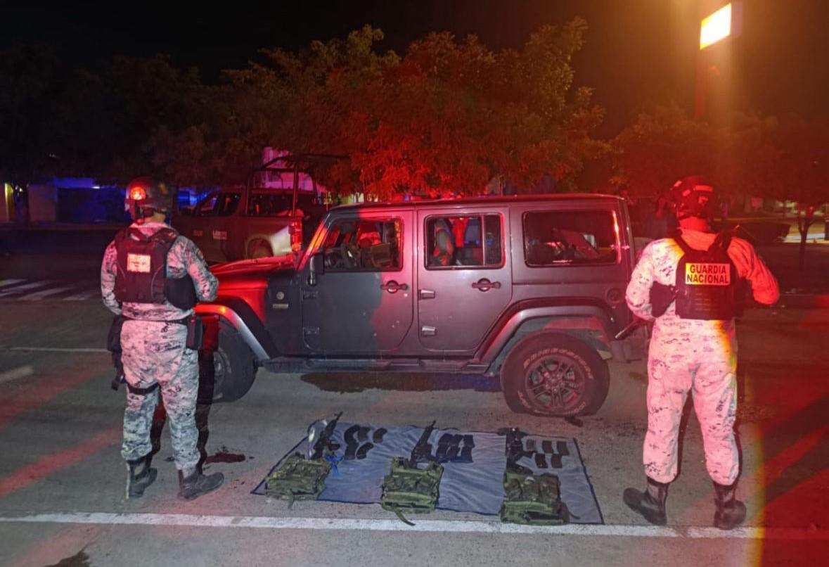 $!Guardia Nacional repele ataque en Culiacán: tres agresores heridos y armamento incautado