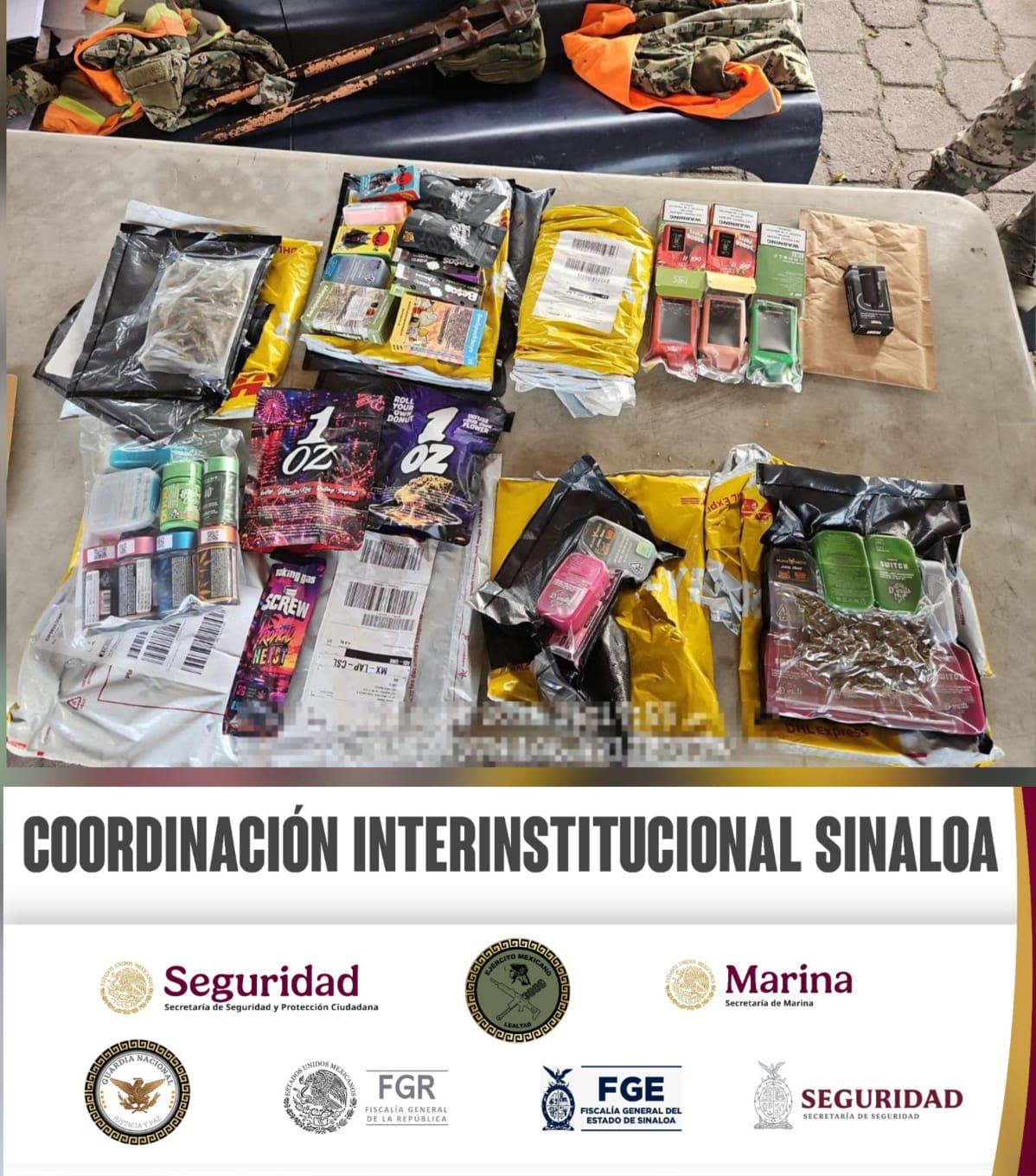$!Detiene Marina a cinco personas, asegura armas, drogas y vehículos tras operativos en Sinaloa