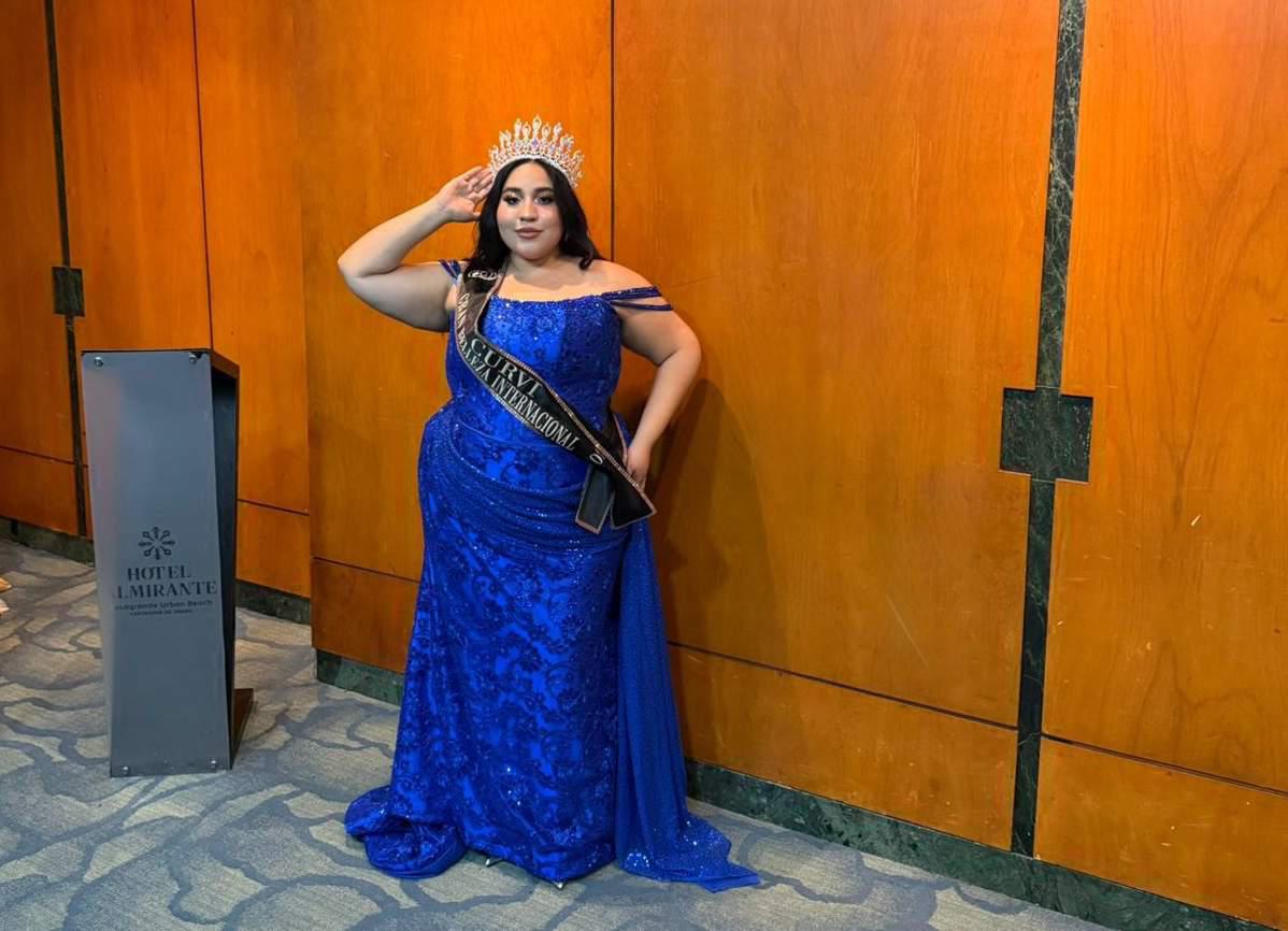 $!Arely Rangel Ortiz luce el vestido de gala con el que participó en la noche final de Gran Belleza Internacional 2026.