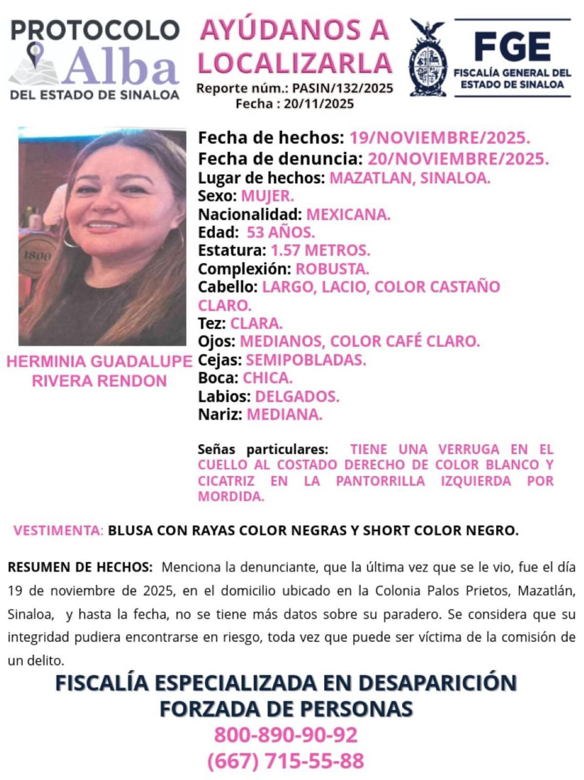 $!Herminia, desaparecida en Mazatlán, también es hija de una buscadora